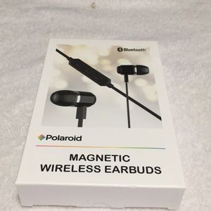 Polaroid Bluetooth NIB magnetic wireless earbuds Extra bass Built-in mic